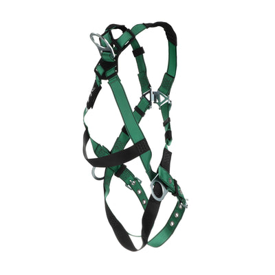 MSA V-FORM Harness w/Back & Side D-Rings - Tongue Buckle Leg Straps - Super Extra Large - 10197217