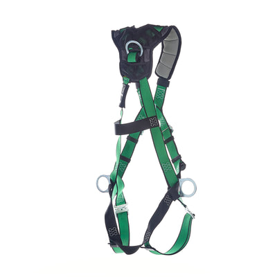 MSA V-FORM+ Harness w/Back, Front & Side D-Rings - Quick Connect Leg Straps - Super Extra Large - 10206147