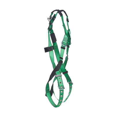 MSA V-FORM Harness w/Back D-Ring - Tongue Buckle Leg Straps Quick Connect Chest Buckle - Standard - 10206058