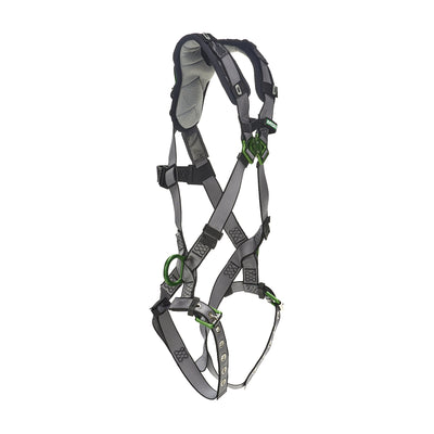 MSA V-FIT Harness w/Back & Side D-Rings - Tongue Buckle Leg Straps - Shoulder Padding - Extra Small - 10194908