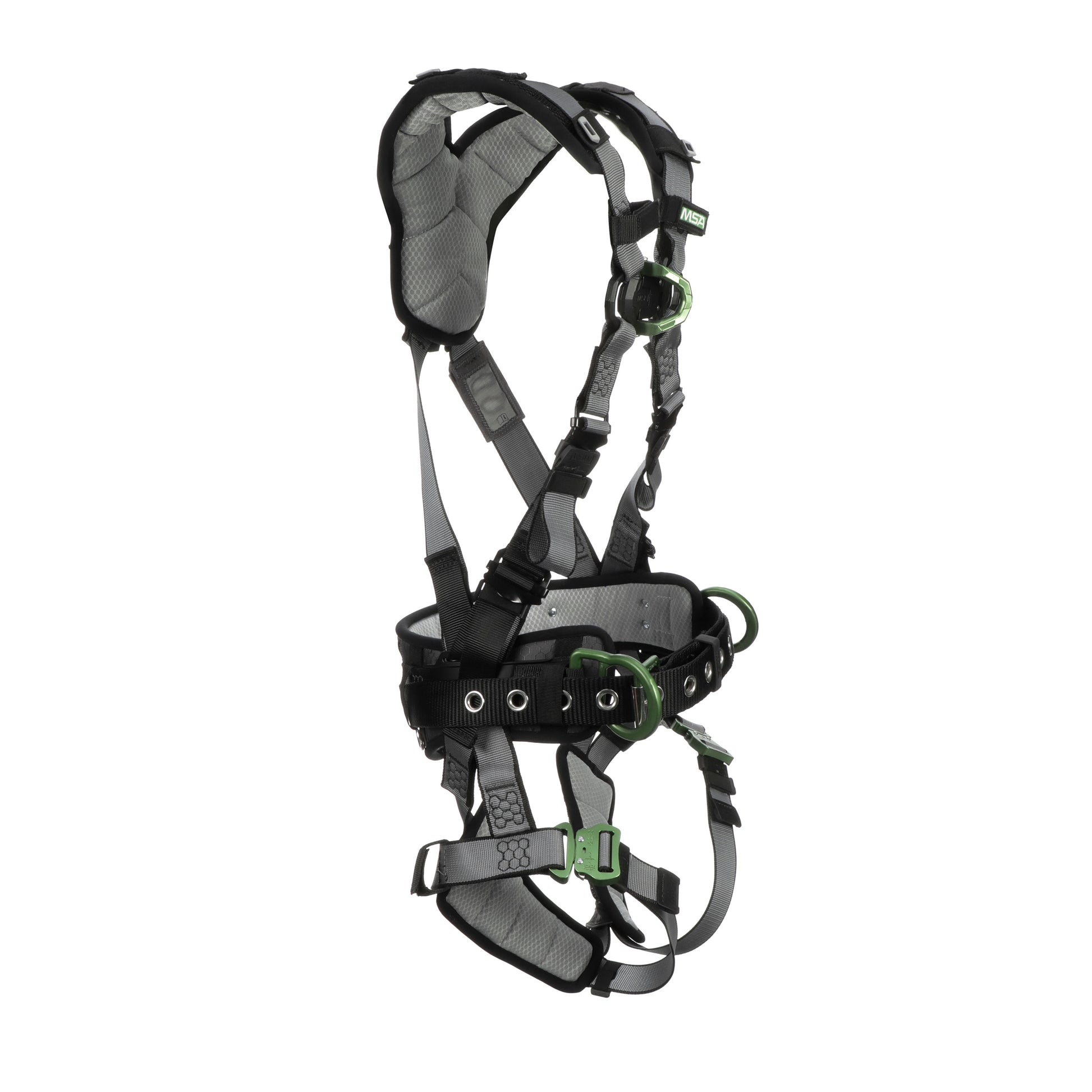 MSA V-FIT Construction Harness w/Back & Side D-Rings - Quick-Connect Leg Straps - Shoulder & Leg Padding - Extra Small - 10195164