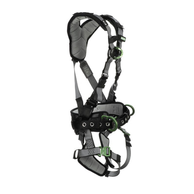 MSA V-FIT Construction Harness w/Back & Side D-Rings - Quick-Connect Leg Straps - Shoulder & Leg Padding - Extra Small - 10195164
