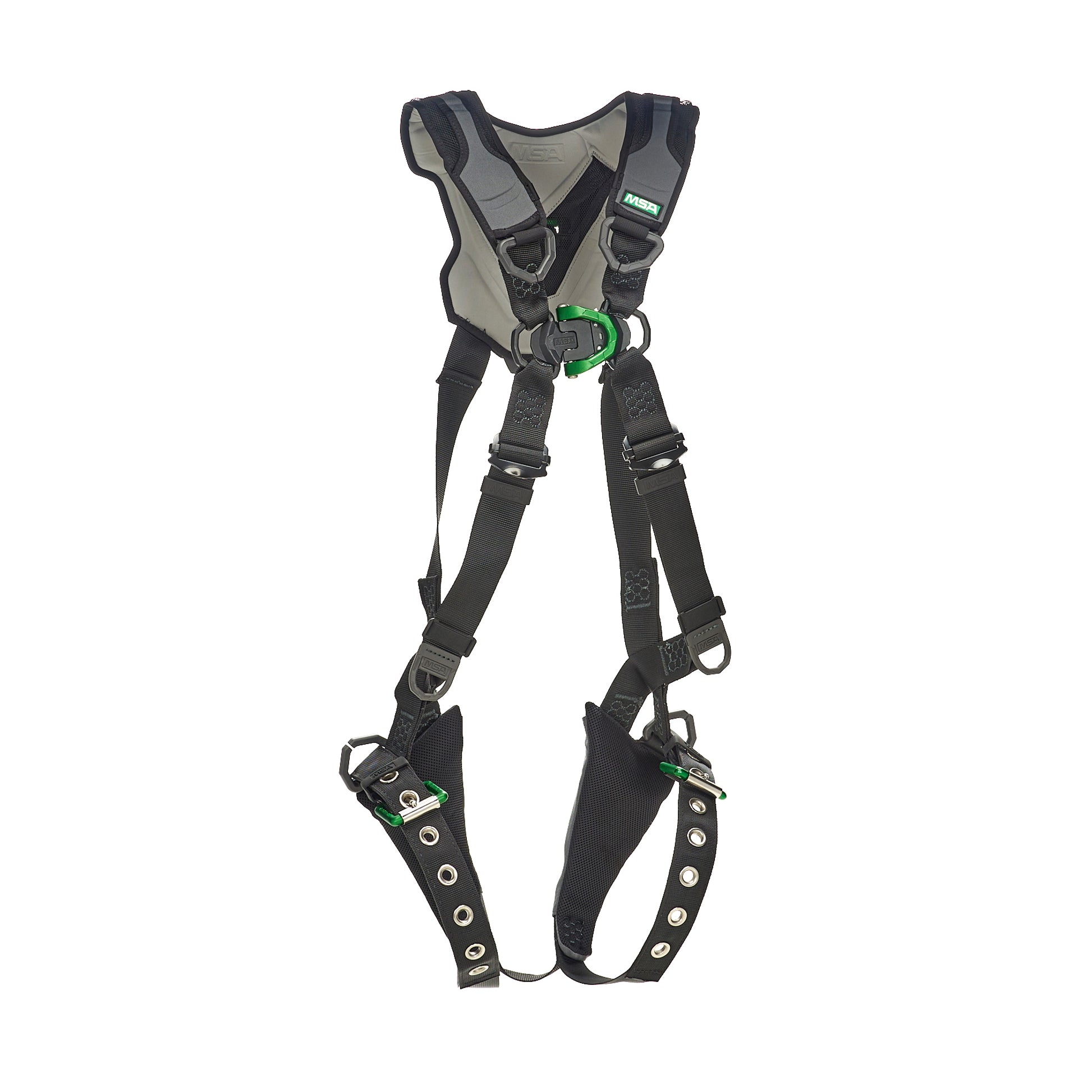 MSA V-FLEX Harness w/Back & Front D-Rings - Tongue Buckle Leg Straps - Extra Small - 10211320