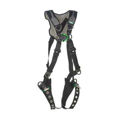 MSA V-FLEX Harness w/Back & Front D-Rings - Tongue Buckle Leg Straps - Extra Small - 10211320