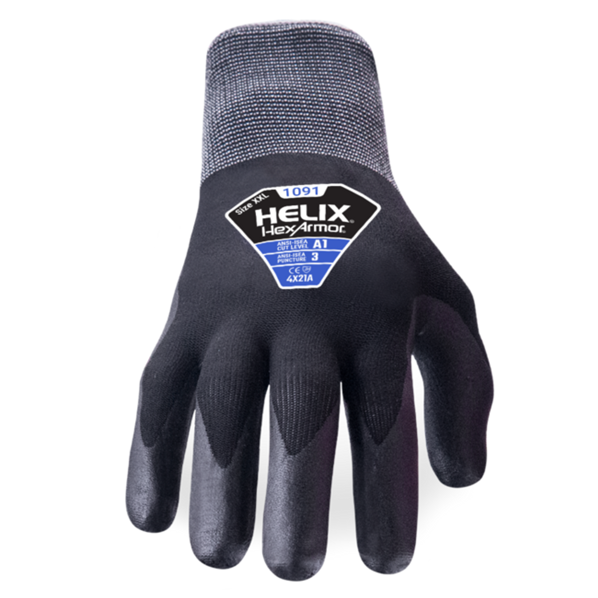 HexArmor Helix 1091 Cut A1 - CE 4X21A Gloves - Pair