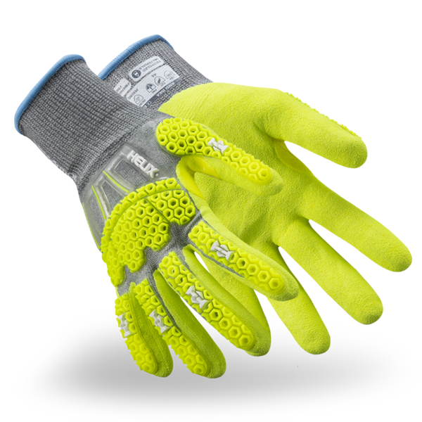 HexArmor Helix 3014IMP Hi-Viz Cut A6 Impact-Resistant Gloves - Pair