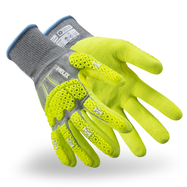HexArmor Helix 3014IMP Hi-Viz Cut A6 Impact-Resistant Gloves - Pair
