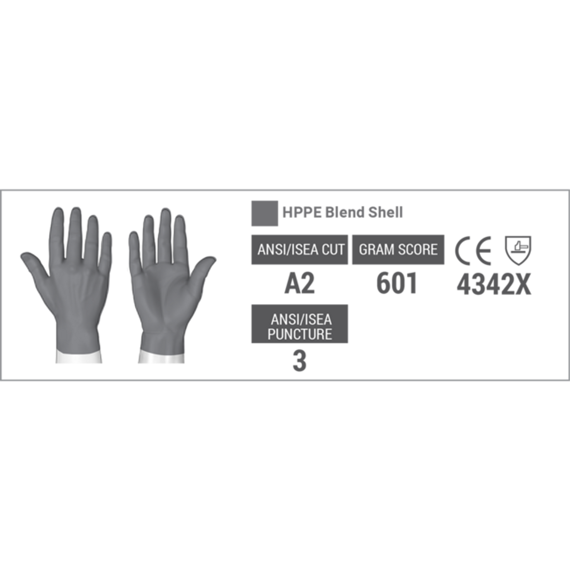 HexArmor Helix 2068 Cut A2 - CE 4342X Gloves - Pair