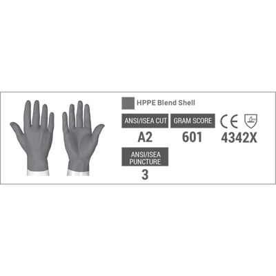 HexArmor Helix 2068 Cut A2 - CE 4342X Gloves - Pair