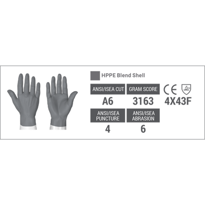 HexArmor Helix 2089 Cut A6 - CE 4X43F Gloves - Pair