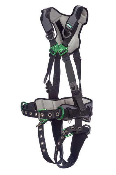 MSA V-FLEX Construction Harness w/Back & Side D-Rings - Tongue Buckle Leg Straps - Extra Large - 10211330