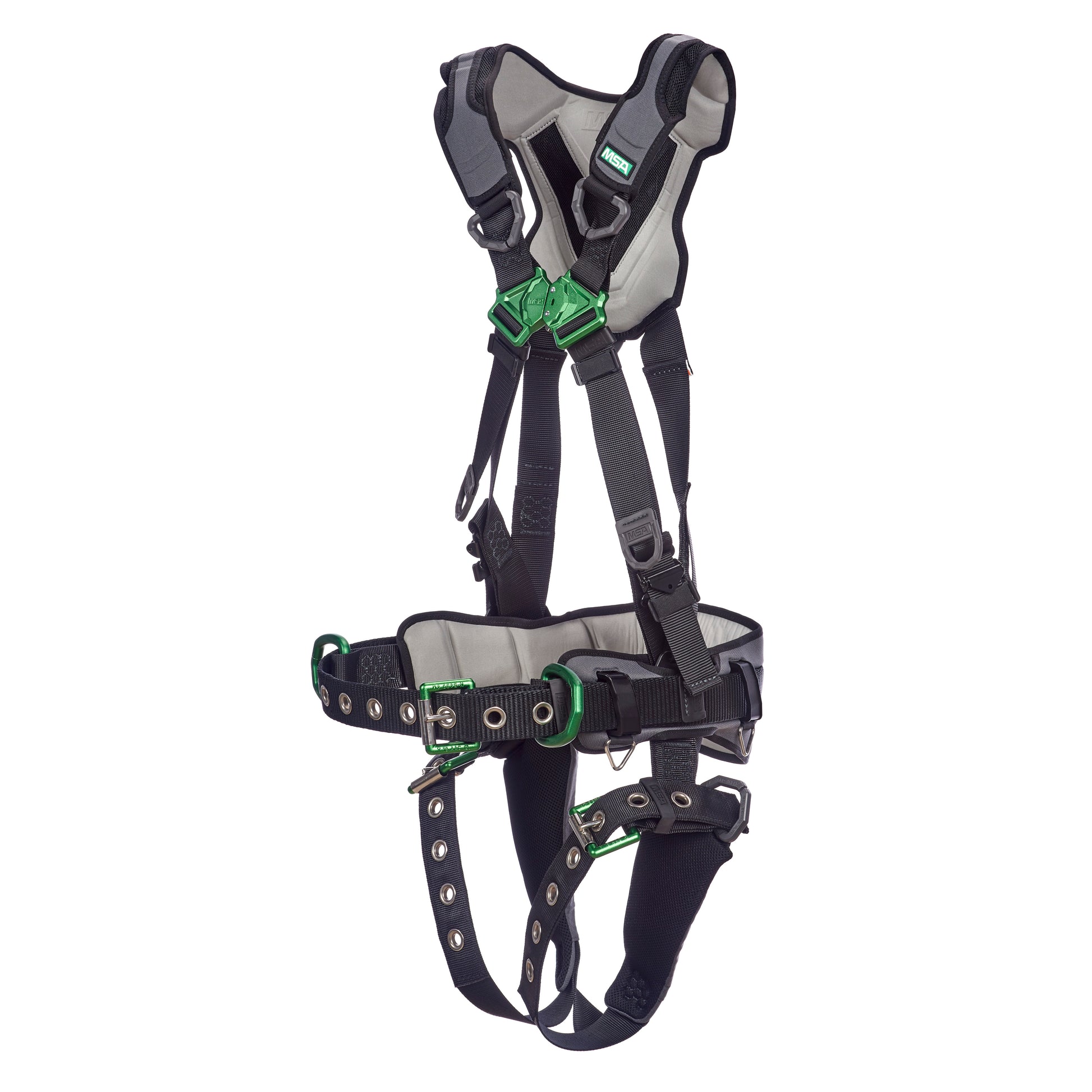 MSA V-FLEX Construction Harness w/Back & Side D-Rings - Tongue Buckle Leg Straps - Extra Small - 10211328