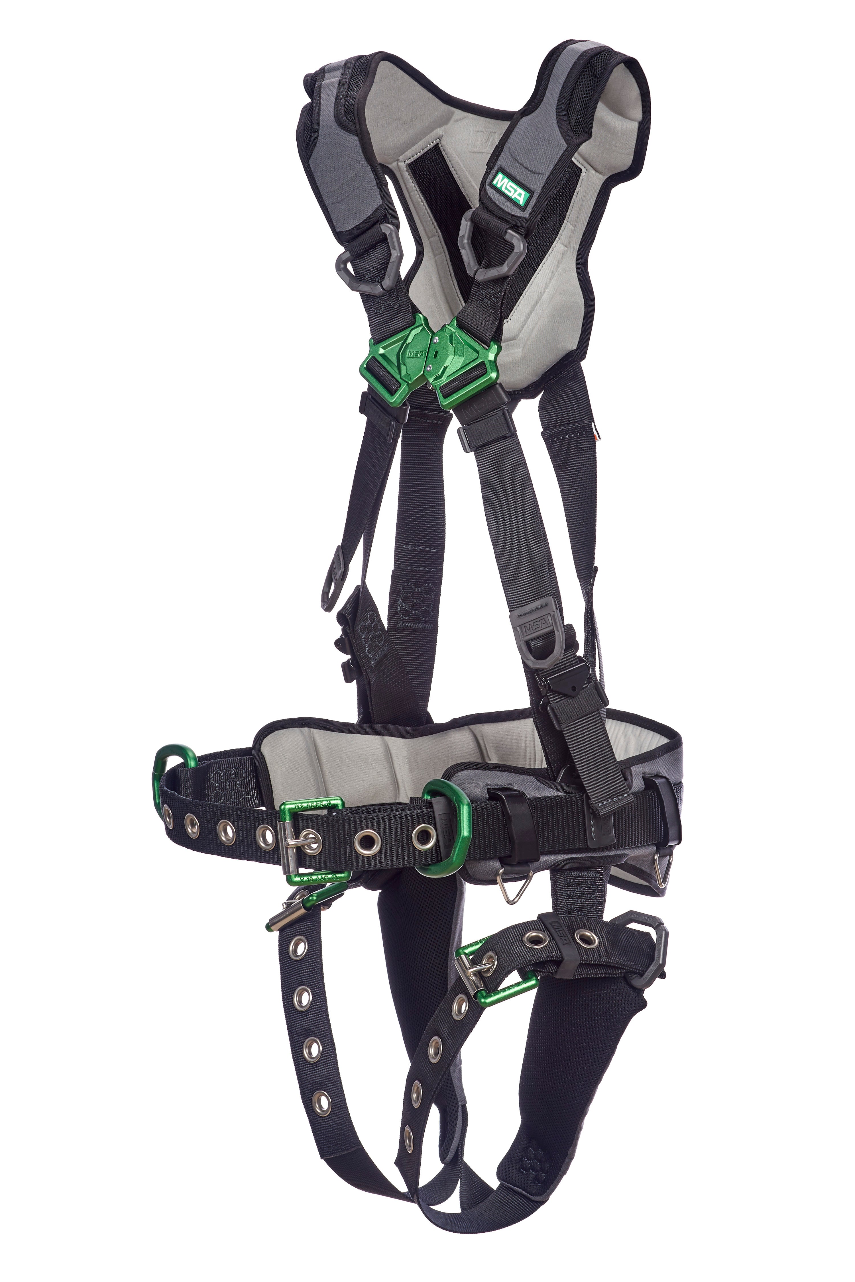 MSA V-FLEX Construction Harness w/Back & Side D-Rings - Tongue Buckle Leg Straps - Extra Small - 10211328
