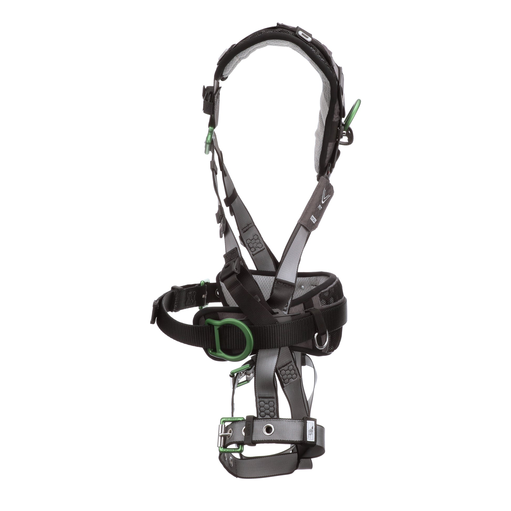 MSA V-FIT Construction Harness w/Back & Side D-Rings - Tongue Buckle Leg Straps - Shoulder Padding - Extra Small - 10195148