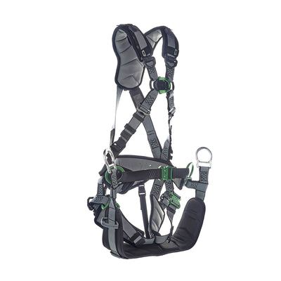 MSA V-FIT Tower Harness w/Back, Front & Side D-Rings - Quick-Connect Leg and Belt Straps - Shoulder & Leg Padding - Standard - 10218048