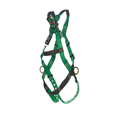 MSA V-FORM Harness w/Back & Side D-Rings - Tongue Buckle Leg Straps Quick Connect Chest Buckle - Standard - 10206062