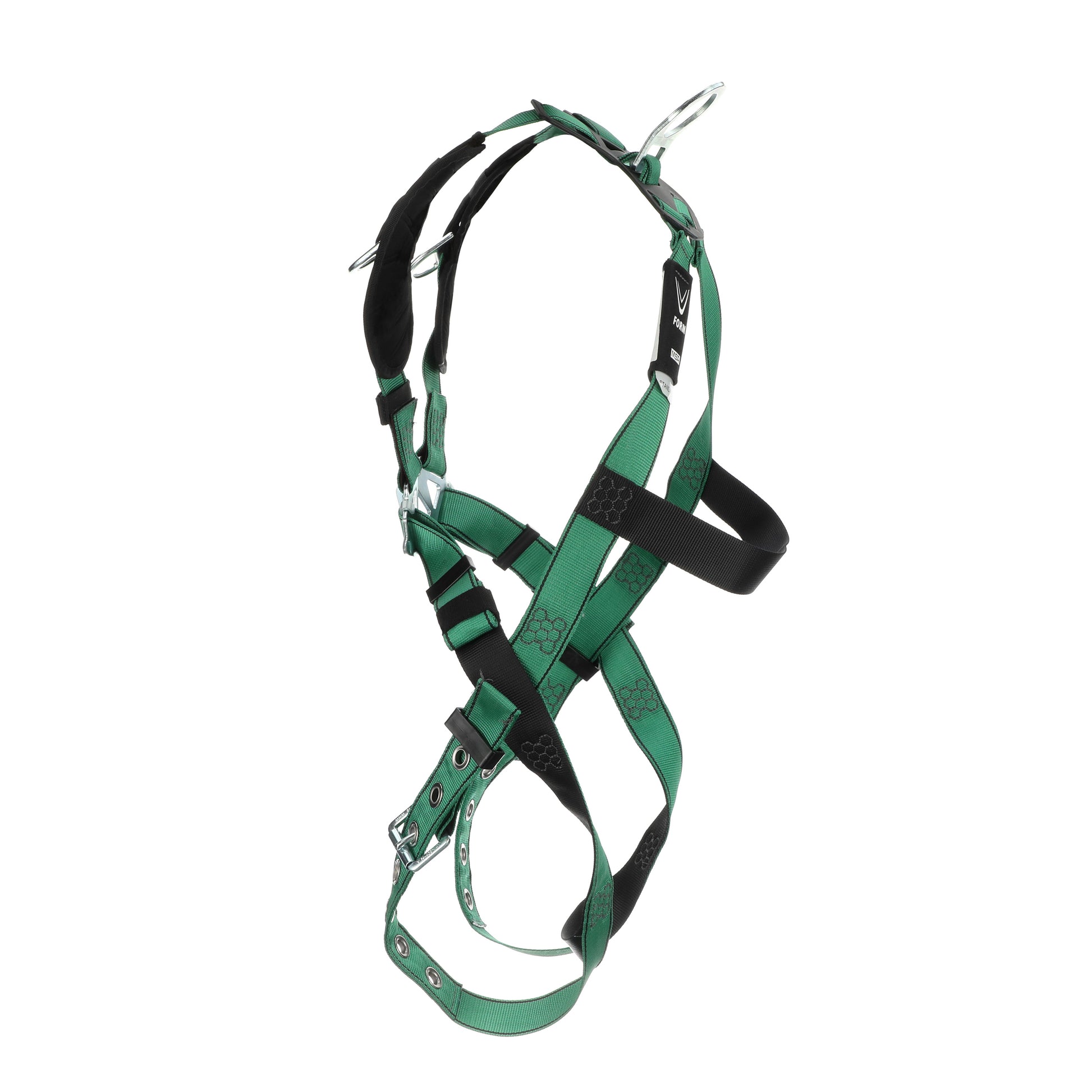 MSA V-FORM Harness w/Back & Shoulder D-Rings - Tongue Buckle Leg Straps - Extra Small - 10197218
