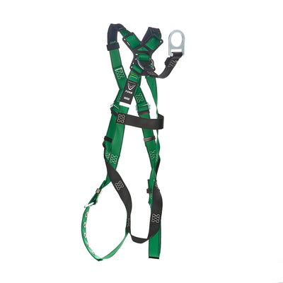 MSA V-FORM Harness w/Back D-Ring with D-Ring Extender - Tongue Buckle Leg Straps Quick Connect Chest Buckle - Extra Small - 10208274