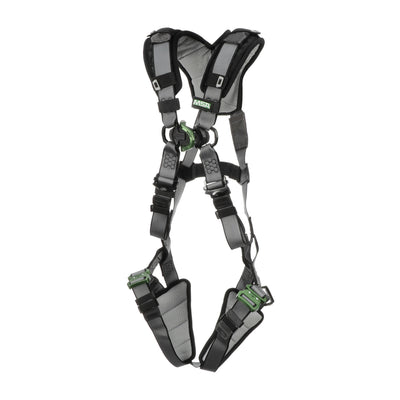 MSA V-FIT Harness w/Back D-Ring - Quick-Connect Leg Straps - Shoulder & Leg Padding - Extra Small - 10194944