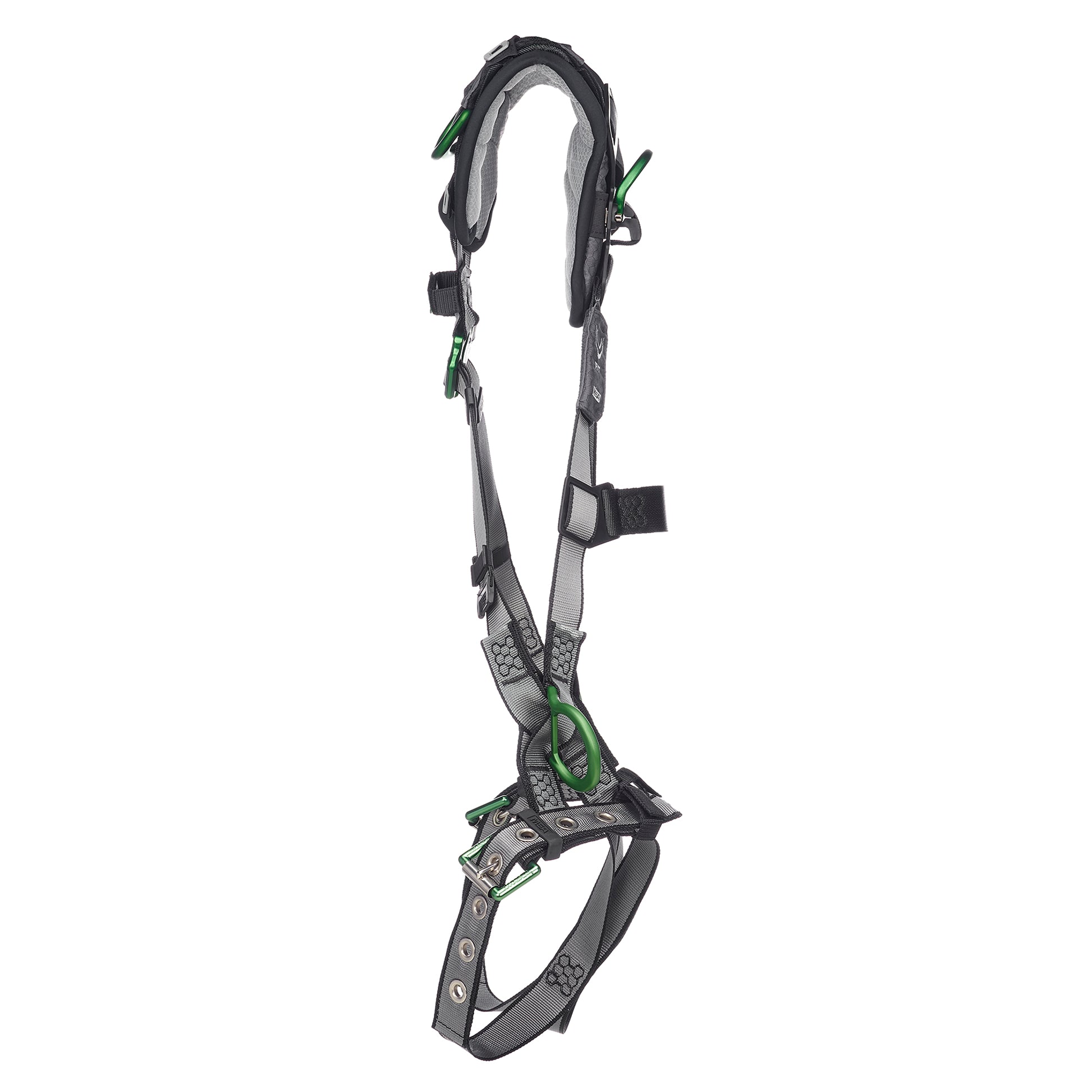 MSA V-FIT Harness w/Back, Side and Shoulder D-Rings - Tongue Buckle Leg Straps - Shoulder Padding - Super Extra Large - 10194943