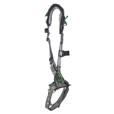 MSA V-FIT Harness w/Back, Side and Shoulder D-Rings - Tongue Buckle Leg Straps - Shoulder Padding - Extra Small - 10194940