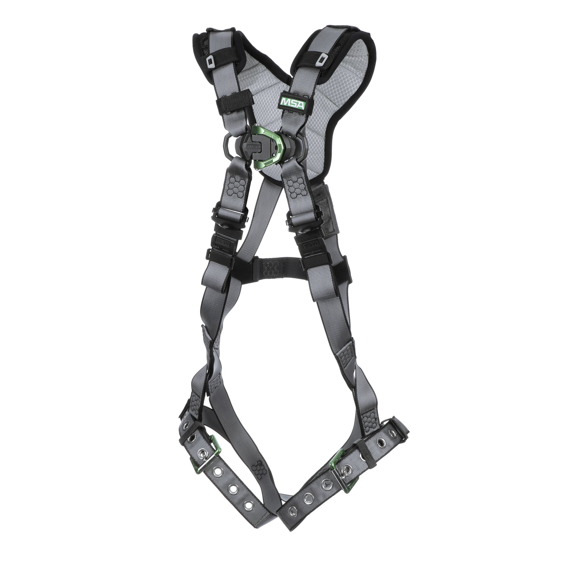 MSA V-FIT Harness w/Back D-Ring - Tongue Buckle Leg Straps - Shoulder & Leg Padding - Extra Large - 10194978