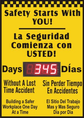 SAFETY STARTS WITH YOU. LA SEGURIDAD COMIENZA CON USTED. - DIGITAL SCOREBOARD