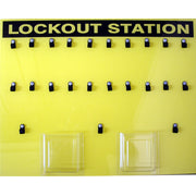 LOCKOUT STATION  20 LOCK CAPACITY - LOCKOUT STATION  20 LOCK CAPACITY, 19X24, Polycarbonate