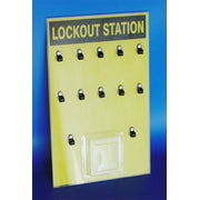 LOCKOUT STATION  10 LOCK CAPACITY - LOCKOUT STATION  10 LOCK CAPACITY, 19X12, Polycarbonate