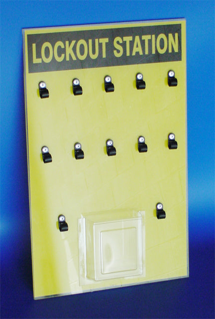 LOCKOUT STATION  10 LOCK CAPACITY - LOCKOUT STATION  10 LOCK CAPACITY, 19X12, Polycarbonate