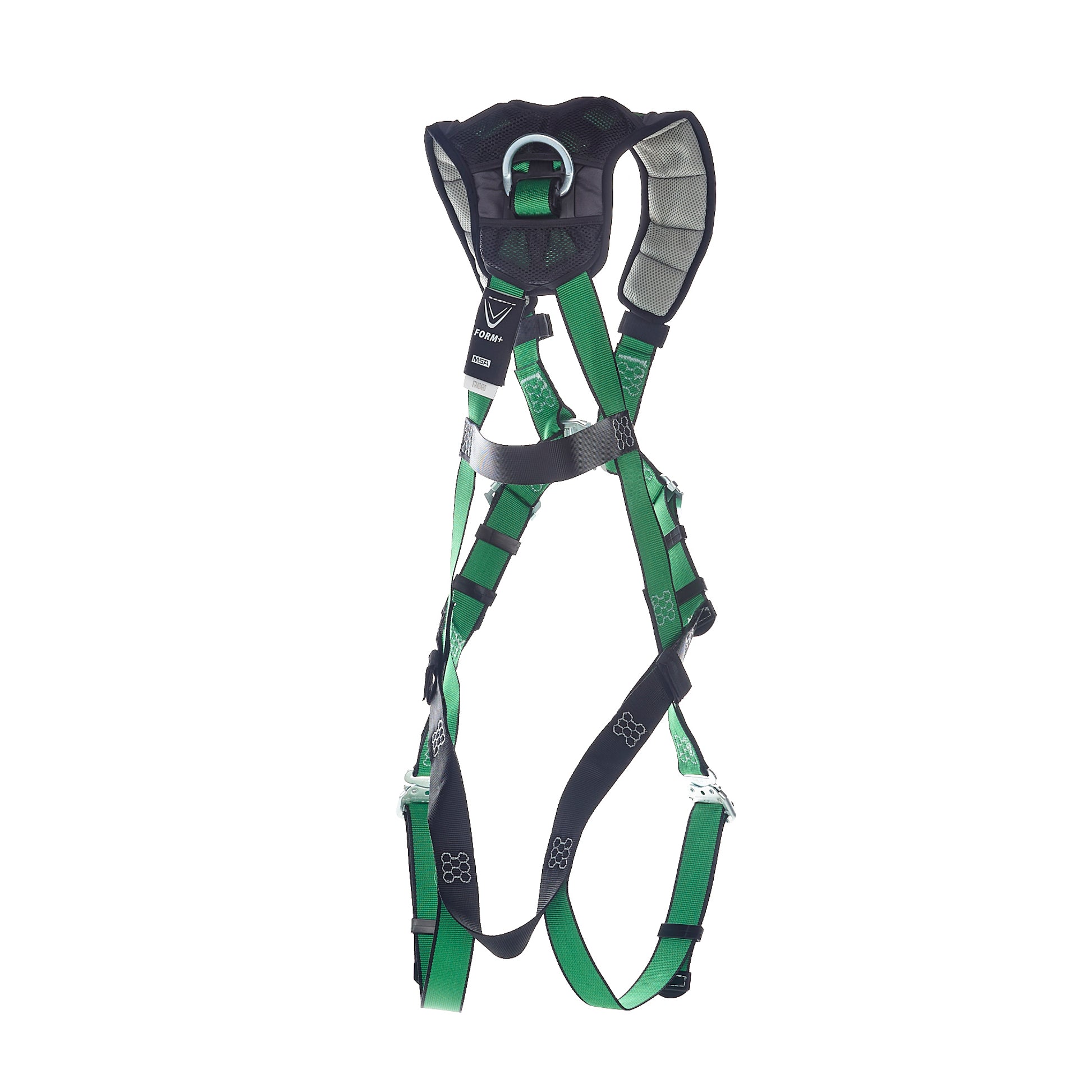 MSA V-FORM+ Harness w/Back, Front & Side D-Rings - Tongue Buckle Leg Straps - Standard - 10206137