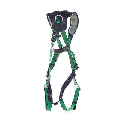 MSA V-FORM+ Harness w/Back, Front & Side D-Rings - Tongue Buckle Leg Straps - Standard - 10206137