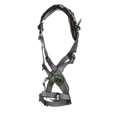 MSA V-FIT Harness w/Back & Side D-Rings - Quick-Connect Leg Straps - Shoulder Padding - Extra Large - 10194874