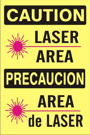 LASER AREA PRECAUCION AREA de LASER - CAUTION SIGN