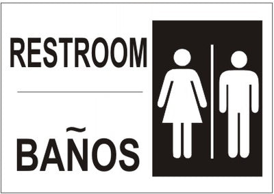 RESTROOM BANOS PICTO OF UNISEX BATHROOM