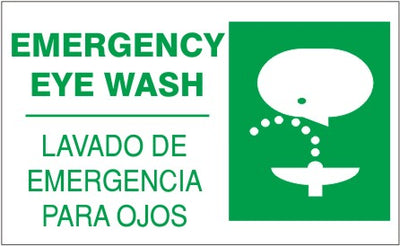 EMERGENCY EYE WASH LAVADO DE EMERGENCIA PARA OJOS [WITH EYE