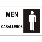 MEN CABALLEROS WITH MEN PICTO - MEN CABALLEROS WITH MEN PICTO, 14X20, Adhesive Vinyl