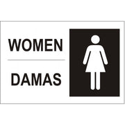 WOMEN DAMAS WITH WOMEN PICTO - WOMEN DAMAS WITH WOMEN PICTO, 14X20, Adhesive Vinyl
