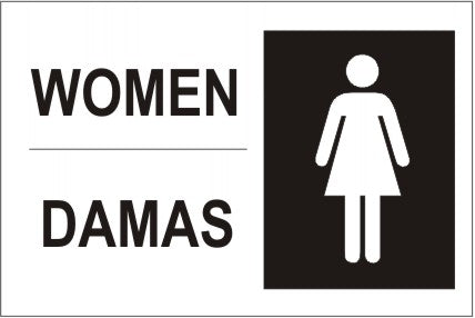 WOMEN DAMAS WITH WOMEN PICTO - WOMEN DAMAS WITH WOMEN PICTO, 14X20, Adhesive Vinyl