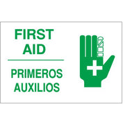 FIRST AID PRIMEROS AUXILIOS WITH HAND SYMBOL - FIRST AID PRIMEROS AUXILIOS WITH HAND SYMBOL, 14X20, Adhesive Vinyl
