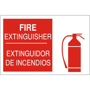 FIRE EXTINGUISHER EXTINGUIDOR DE INCENDIOS WITH EXTINGUISHER PICTO - FIRE EXTINGUISHER EXTINGUIDOR DE INCENDIOS WITH EXTINGUISHER PICTO, 14X20, Adhesive Vinyl