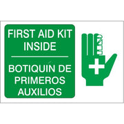 FIRST AID KIT INSIDE  --  BOTIQUIN DE PRIMEROS AUXILIOS WITH  HAND - FIRST AID KIT INSIDE  --  BOTIQUIN DE PRIMEROS AUXILIOS WITH  HAND, 14X20, Adhesive Vinyl