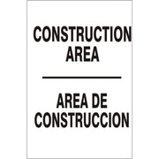 CONSTRUCTION AREA AREA DE CONSTRUCCION - CONSTRUCTION AREA AREA DE CONSTRUCCION, 20X14, Adhesive Vinyl