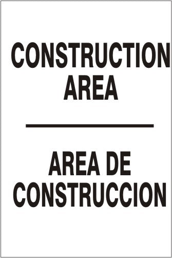 CONSTRUCTION AREA AREA DE CONSTRUCCION