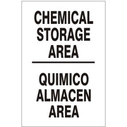 CHEMICAL STORAGE AREA  QUIMICO ALMACEN AREA - CHEMICAL STORAGE AREA  QUIMICO ALMACEN AREA, 20X14, Adhesive Vinyl