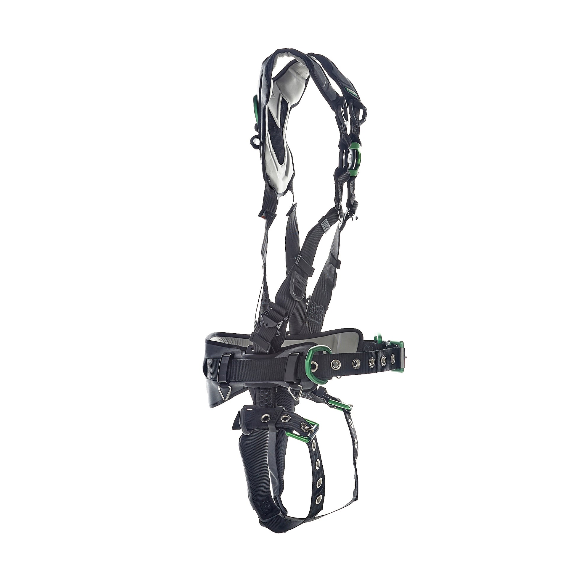 MSA V-FLEX Construction Harness w/Back, Front & Side D-Rings - Tongue Buckle Leg Straps - Extra Large - 10211348