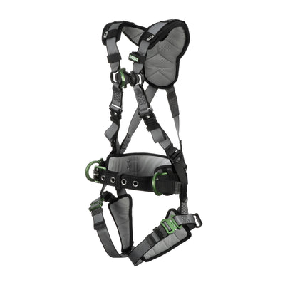 MSA V-FIT Construction Harness w/Back & Side D-Rings - Quick-Connect Leg Straps - Shoulder & Leg Padding - Extra Large - 10195166