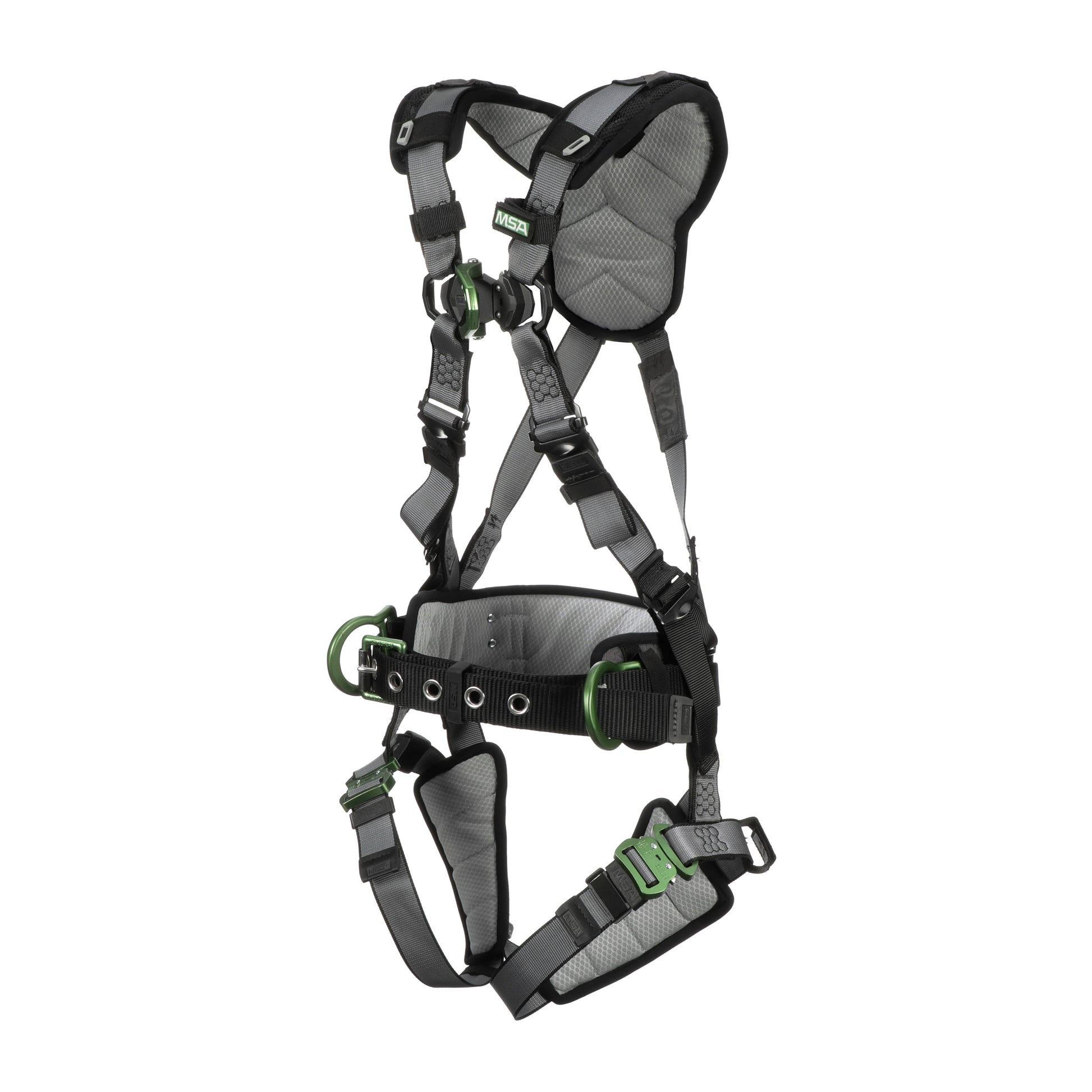 MSA V-FIT Construction Harness w/Back & Side D-Rings - Quick-Connect Leg Straps - Shoulder & Leg Padding - Extra Small - 10195164