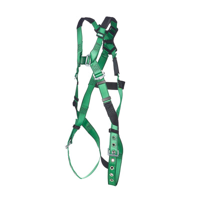 MSA V-FORM Harness w/Back D-Ring - Tongue Buckle Leg Straps Quick Connect Chest Buckle - Super Extra Large - 10206060