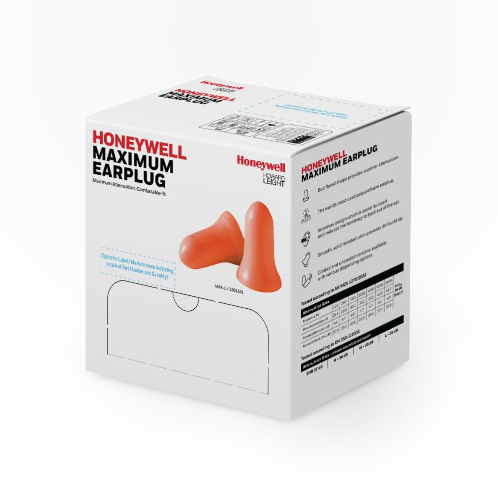 Honeywell Maximum Single-Use NRR 33 Un-Corded Earplug MAX-1